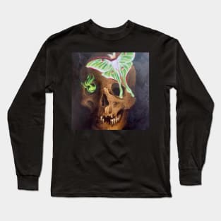 Luna Moth Skull Long Sleeve T-Shirt